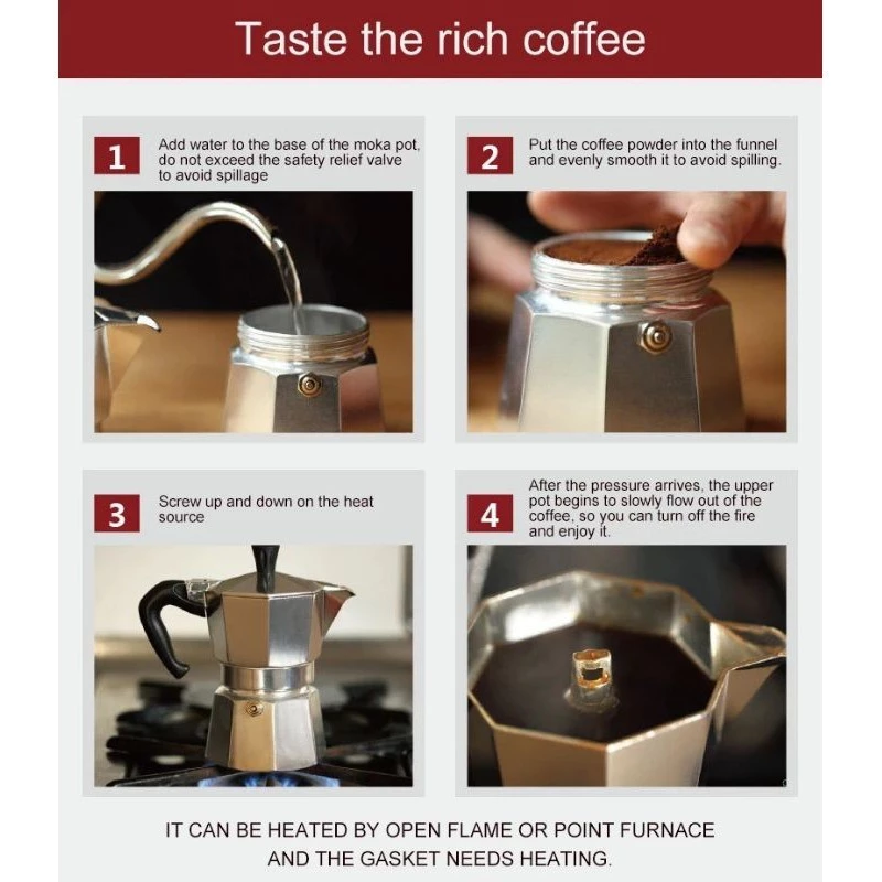 ☕☕☕ขุดหม้อต้มกาแฟสดพร้อมใช้ รุ่น ฝาใส Color Moka Pot Coffee-3/ 6 cup หม้อต้มกาแฟสด มอคค่าพอต สี กาแฟ กาต้มกาแฟสด ครบชุ thumbnail 3