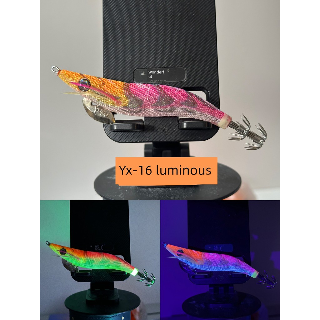 โยตกหมึก jack way โยตกหมึก shekary Yuku Multi-Size Fluorescent Series กุ้งไม้ ปลาหมึก ปลานุ่ม เหยื่อ