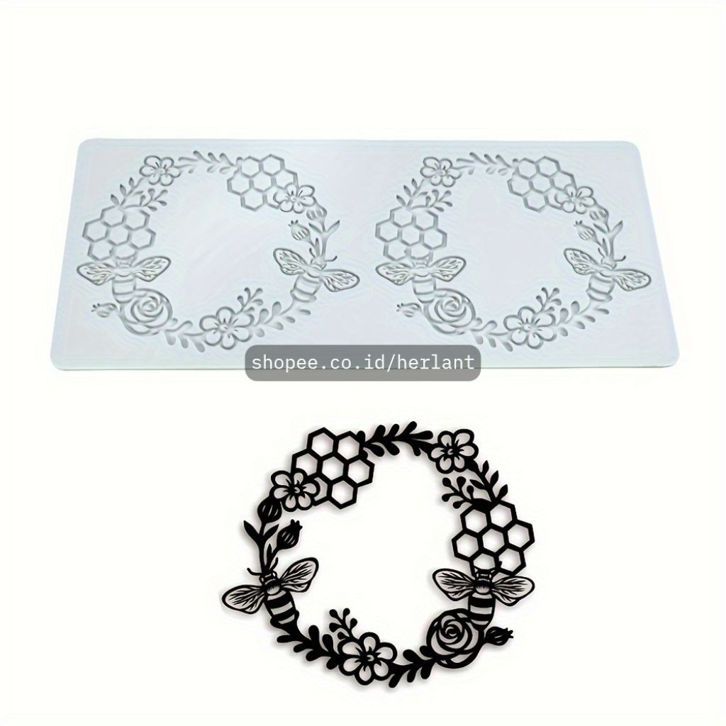 HH Tuile Mold Honeycomb Flower Silicone Chocolate Honey Cake Decor Mold