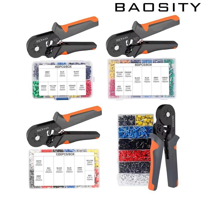 [Baosity] Ferrule Crimping ชุดเครื่องมือสําหรับ 23-10AWG Durability Professional Ratchet Plier