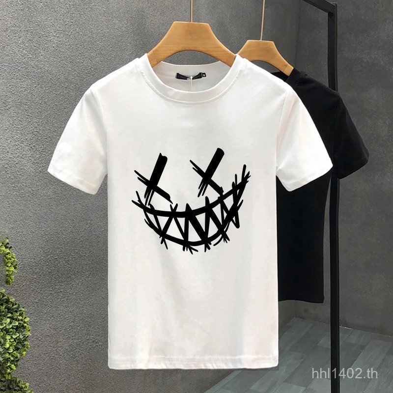 เสื้อยืดผ้าฝ้ายคุณภาพสูงสำหรับผู้ชายและผู้หญิง ออกแบบโดยแบรนด์ 2yk พิมพ์ลายสร้างสรรค์ พร้อมไซส์ตั้งแ