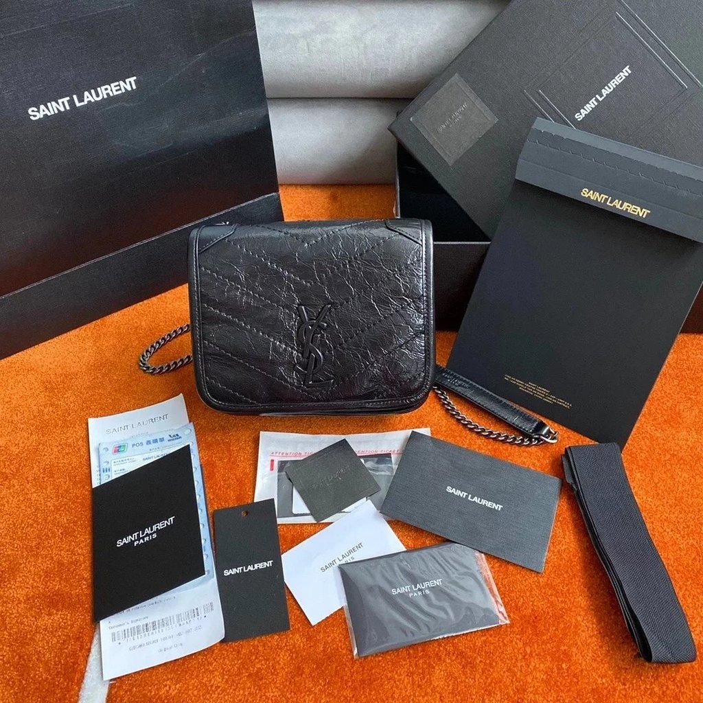 กระเป๋าสะพายข้าง YSL Niki แบบ flap พร้อมสายคล้องไหล่ ความจุมาก รหัส 583103