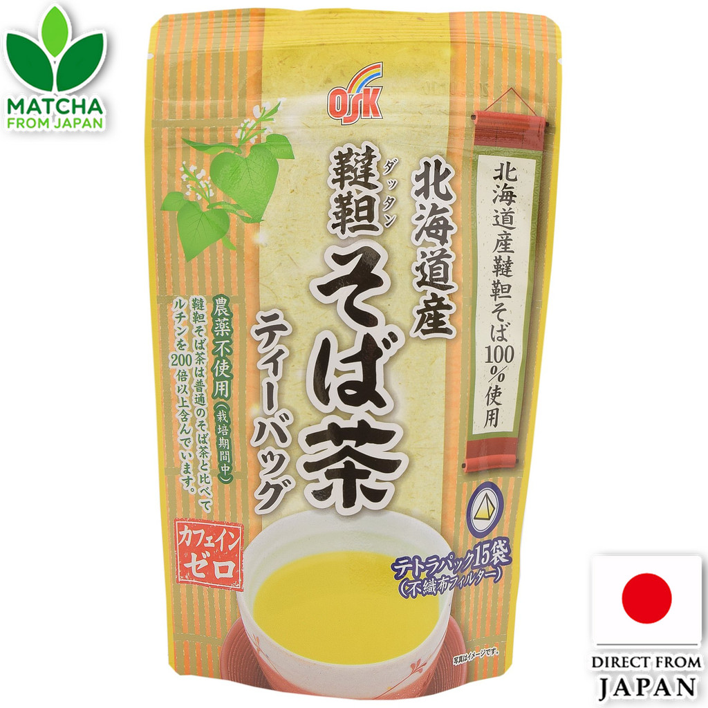 OSK Hokkaido Tartary Buckwheat Tea Roasted Tetra Pack Caffeine-Free Tea Bags