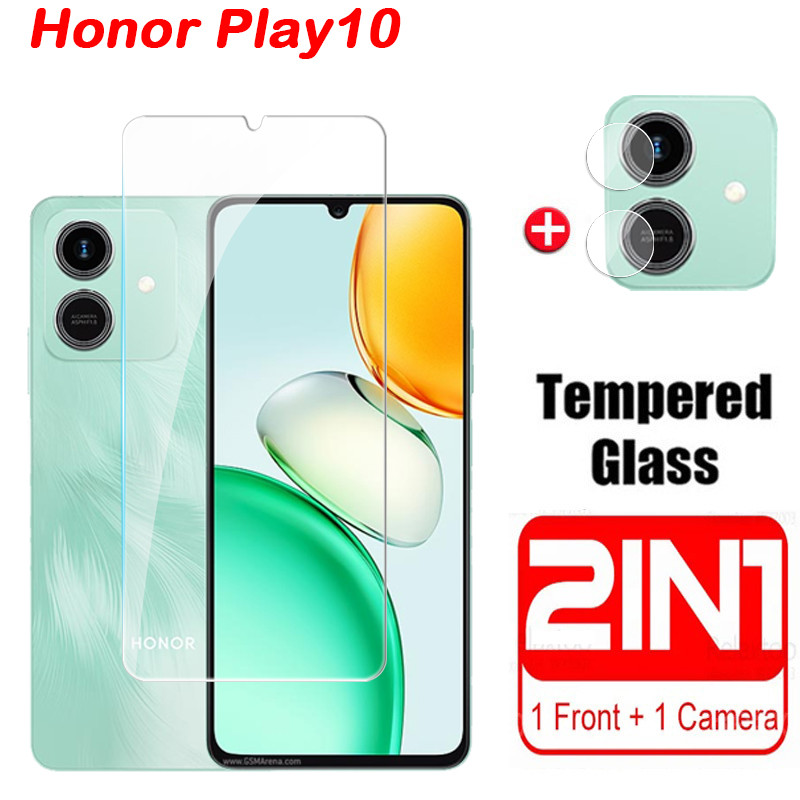 สําหรับ Honor Play 10 4G 5G 2026 ป้องกันหน้าจอคลุมทั้งหมดกระจกนิรภัยป้องกันสําหรับ HonorPlay10 Play10 ฟิล์มด้านหน้าเลนส์กล้อง