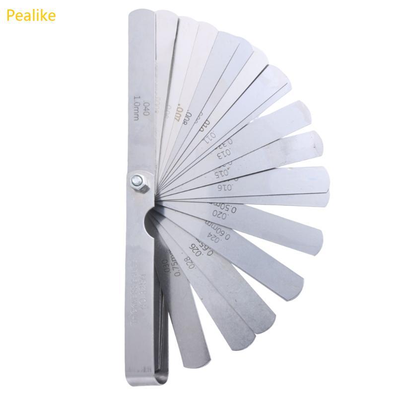 Pealike 32 ชิ้น Feeler Gauge 0 03-1mm Feeler Gauge สแตนเลสเมตริก Imperials