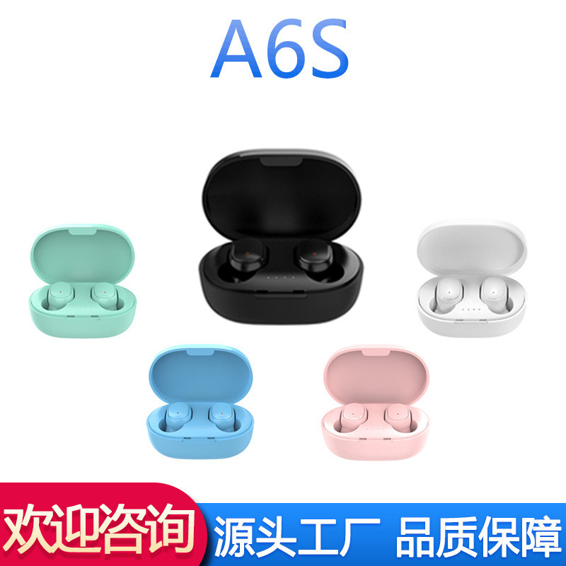 A6S ชุดหูฟังบลูทูธ E6S หูฟังชนิดใส่ในหูอายุการใช้งานแบตเตอรี่ยาวนานชุดหูฟังกีฬา E7s จอแสดงผลดิจิตอลช