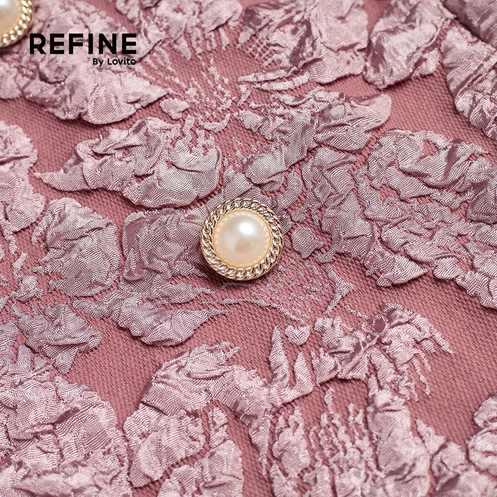 (Refine by Lovito) เดรสสีชมพูสําหรับฤดูร้อนฤดูใบไม้ผลิที่มีโครงสร้างไข่มุกสง่างาม LR26E006 ราคา ถูกที่สุด ดีลบีเคเค แกลเลอรีภาพที่ 2