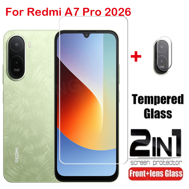สําหรับ Redmi A7 Pro 4G 5G Poco C81 Pro C81x5G 4G 2026 คลุมทั้งหมดกระจกนิรภัยด้านหน้าฟิล์มป้องกันหน้าจอกลับกล้องเลนส์ป้องกันฟิล์ม