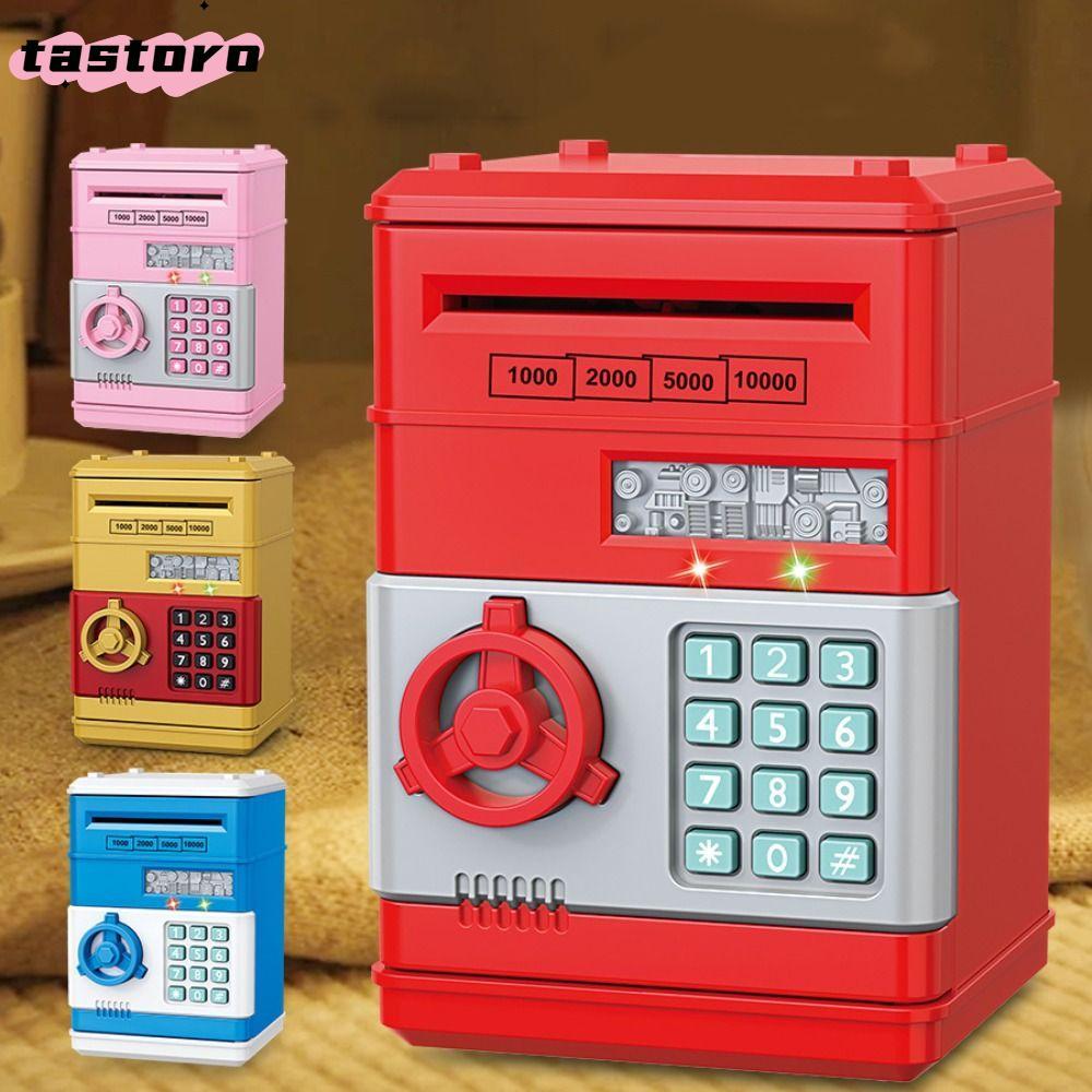 กล่องเงินออมเงิน ASTORO, กระปุกออมสินอิเล็กทรอนิกส์อิเล็กทรอนิกส์ 6 สี, ตู้ ATM พลาสติกรหัสเคาน์เตอร์รหัสผ่านน่ารัก|ของขวัญสําหรับเด็ก