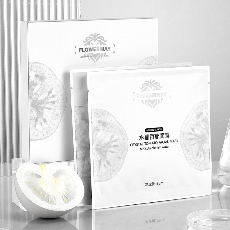 FLOWERWAY Crystal Tomato Mask Moisturizing Stay Up Late First Aid Brightening Improving Dullness Mas