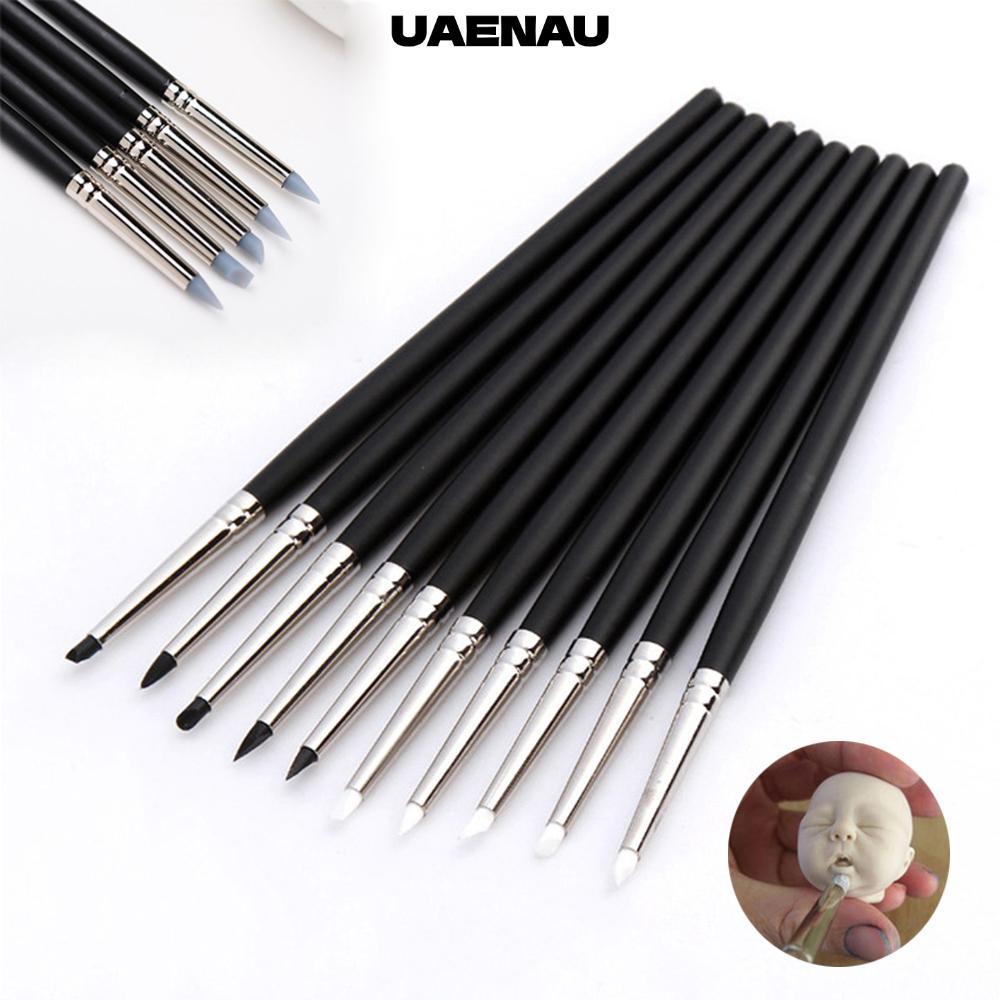 UAENAU 5 ชิ้นซิลิโคนปากกา DIY เซรามิค Polymer Modelling Fimo Clay Shaper