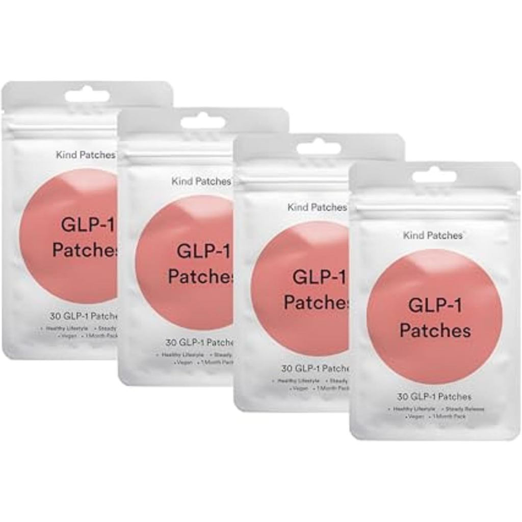 ,GLP-1 Patch by Kind Patch - สำหรับทั้งผู้หญิงและผู้ชาย, 4 แพ็ค รวม 120 ชิ้น,