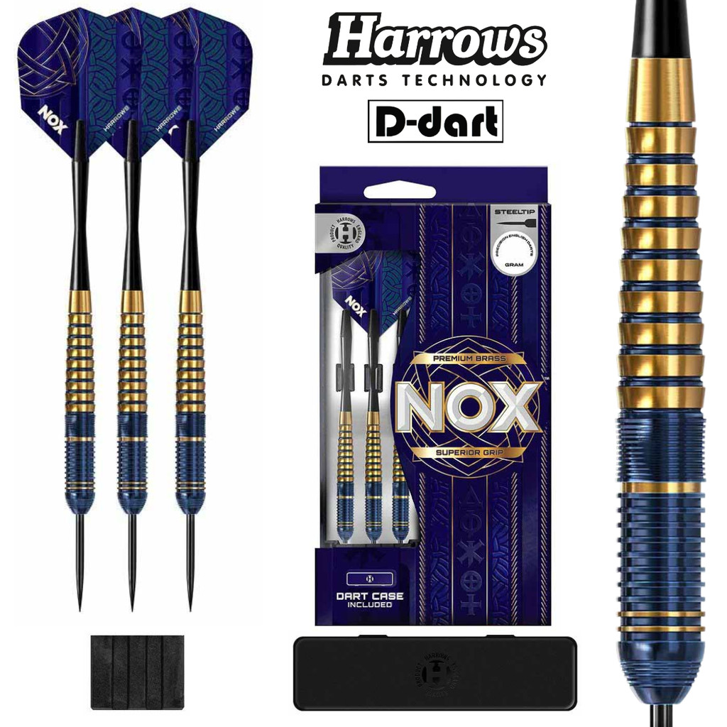 HARROWS STEEL TIP DARTS - 22G/24G/26G NOX BRASS STEEL TIP DART SET