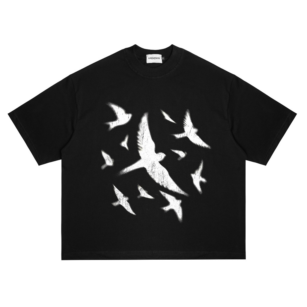 Lessegos Boxy Tshirt Fokker Heavy weight 16s Black
