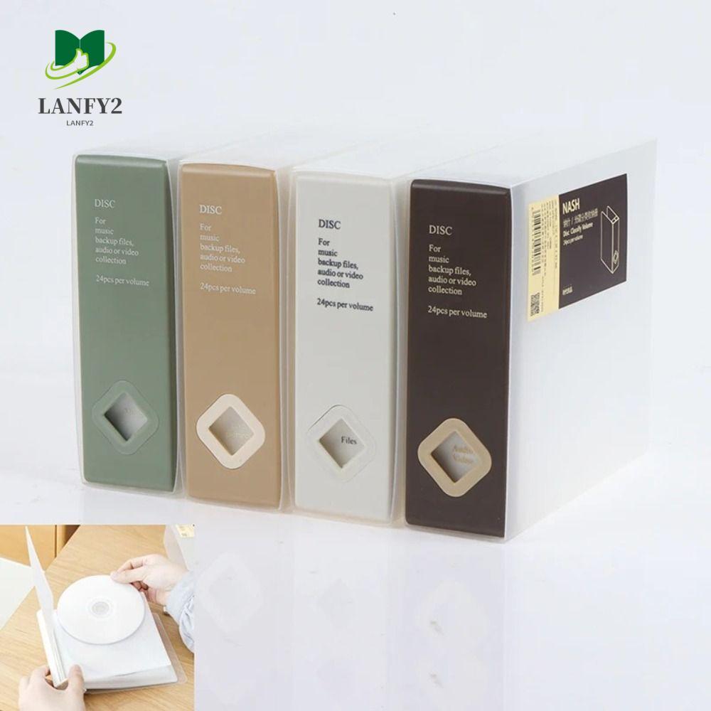 ALANFY CD Case, CD Sleeve Collication CD Storage Box, Portable DVD Organizer Booklet Holder 24 CD Ca