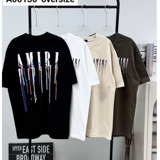 เสื้อยืดทรงหลวมผ้าฝ้ายแท้สไตล์สตรีท Art Splash Ink Print Multi-Color Multi-Size อุปกรณ์เสริม ผู้เล่นอินเทรนด์/แฟชั่นพิ