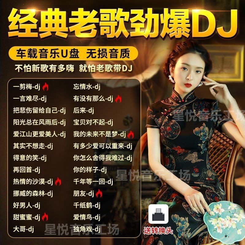 Old Songs ใหม่ร้องเพลง DJ เพลง U Disk เพลงร้อนคลาสสิก Skewers ซับวูฟเฟอร์ Hi Song DJ Audio Video MP3