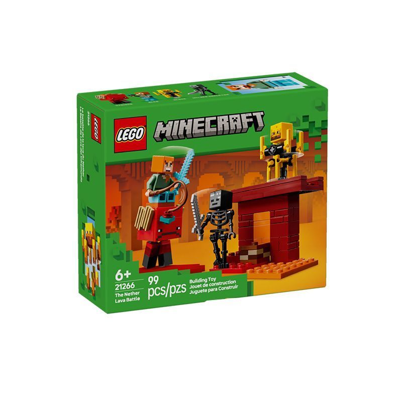 LEGO LEGO 21266 Battle of Lava Lake Minecraft Series 2025 บล็อกตัวต่อสไตล์ใหม่ ybl260413