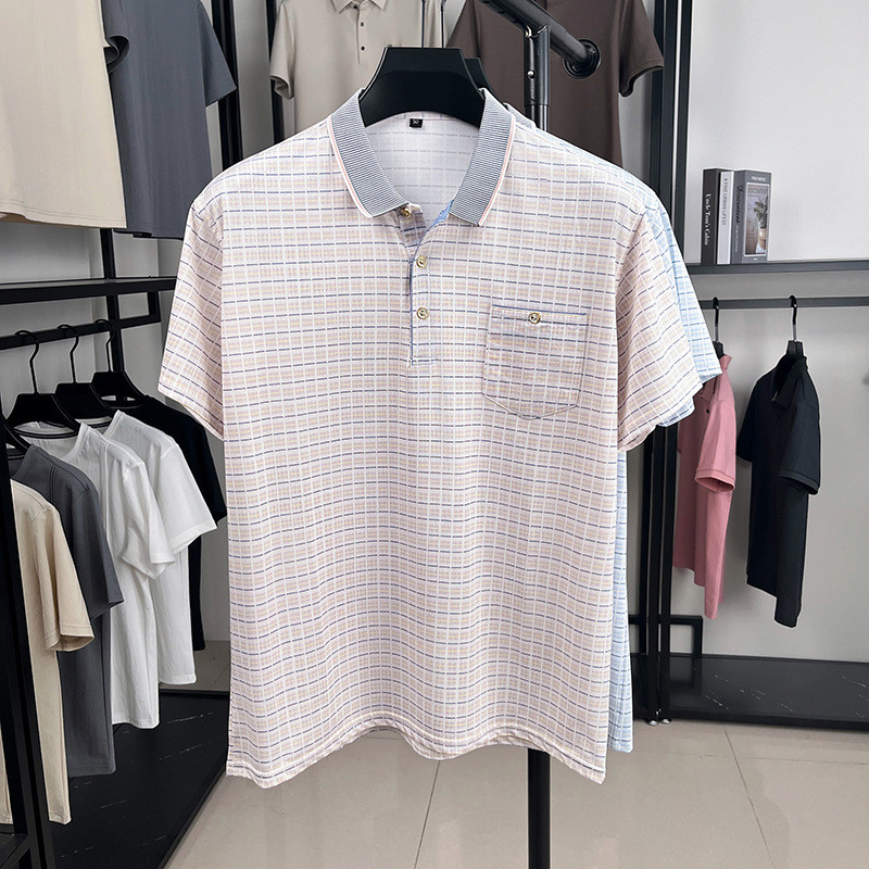 เสื้อโปโลสำหรับผู้ชาย แบบมีปกเปิด พิมพ์ลายสก๊อต รูปที่ 4