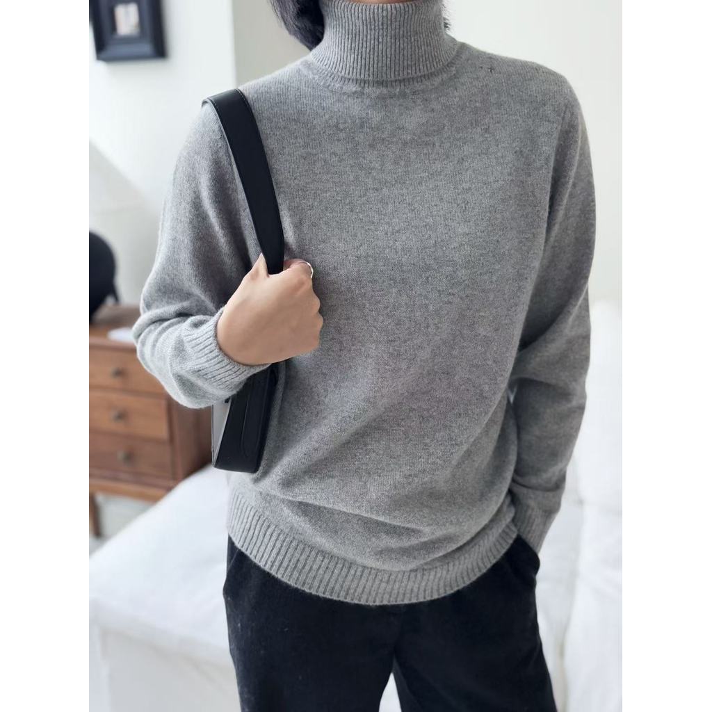 NannyMee เด็กเสื้อกันหนาวแคชเมียร์บริสุทธิ์ 100% เสื้อคอเต่าชายหญิงหนา Bottoming ถัก Hongye PTZ