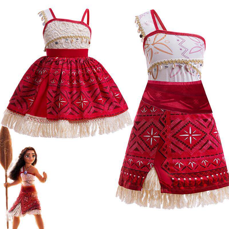 ชุดเจ้าหญิง Moana สำหรับเด็ก แบบฉบับ Moana สไตล์ cosplay