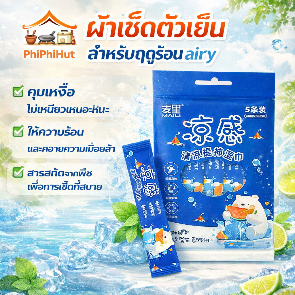 PPH ผ้าเช็ดตัวเย็นสำหรับฤดูร้อน airy ผ้าเช็ดตัว ผ้าเช็ดหน้าร้อน ดูดซับเหงื่อ การดับกลิ่น ทิชชู่เปี