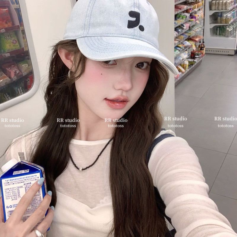 Restandrecreati Cowboy Blue Baseball Cap Sun Cap Show Face Peaked Cap Sun Hat