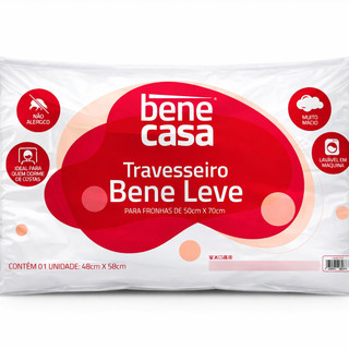 Travesseiro Macio Antialérgico 48x58cm Bene Leve