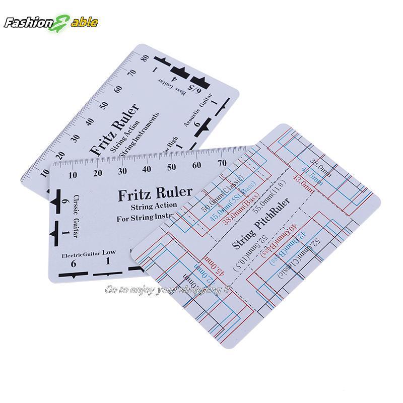 Fashion.shop03 Fritz ไม้บรรทัดกีตาร์ String Action Gauge String Pitch ไม้บรรทัดการ์ด Luthier เครื่อง
