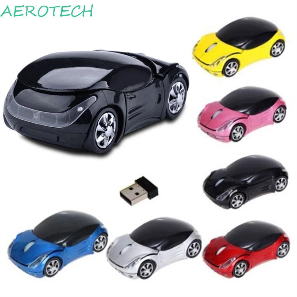AEROTECH เมาส์ไร้สาย Ergonomic 1600DPI รูปรถแล็ปท็อปเกมเม้าส์ USB Scroll เมาส์คอมพิวเตอร์