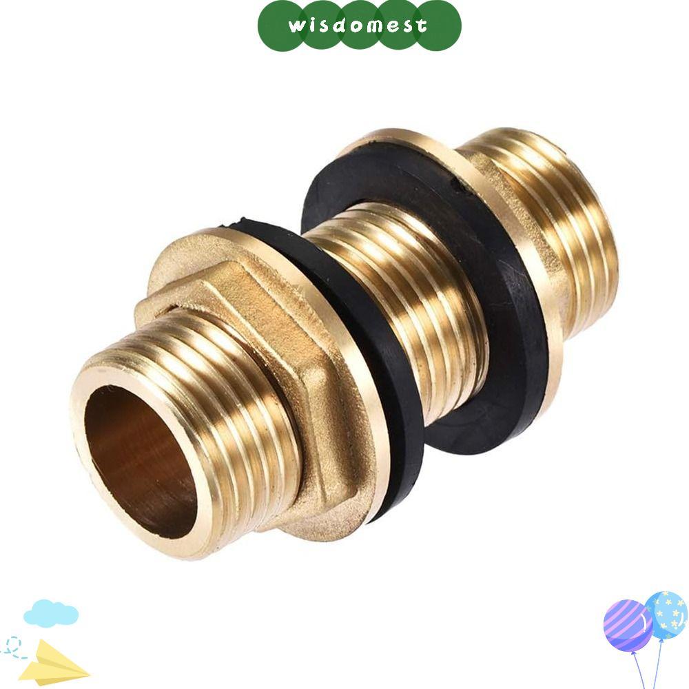 WISDOMEST ข้อต่อหัวจํานวนมาก, ทองเหลือง G1/2 G3/4 G1 ชายท่อ Adaptor, ถังเก็บน้ําข้อต่อท่อ, ทองเหลือง, โทนสีทอง