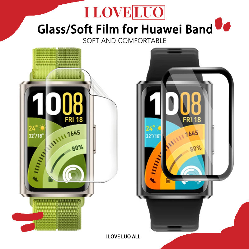 แก้วนิรภัย / ฟิล์มอ่อน for Smartwatch Huawei Band 11 11 Pro 10 9 8 7 9D อุปกรณ์ป้องกันหน้าจอ for Hua