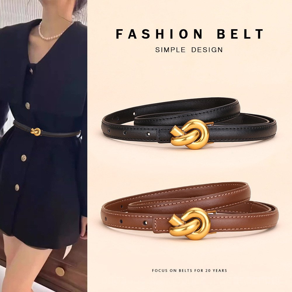 เข็มขัดผู้หญิงหนังแฟชั่น Simple ใหม่ล่าสุด ดีไซน์หรูเหมาะกับทุกกางเกง