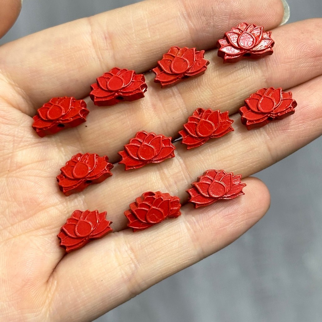 Cinnabar Lotus เนื้อหาต่ํา diy อุปกรณ์เสริมทอมือเชือกมือสร้อยคอลูกปัดอุปกรณ์เสริม Partition N20N