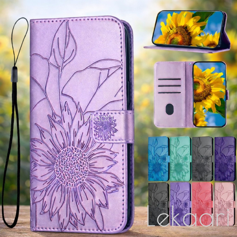 ดอกไม้สําหรับ Samsung Galaxy A71 M51 M31 M31s M30s M21 A40 Xcover 7 6 5 4 4s Pro กระเป๋าสตางค์หนังช่