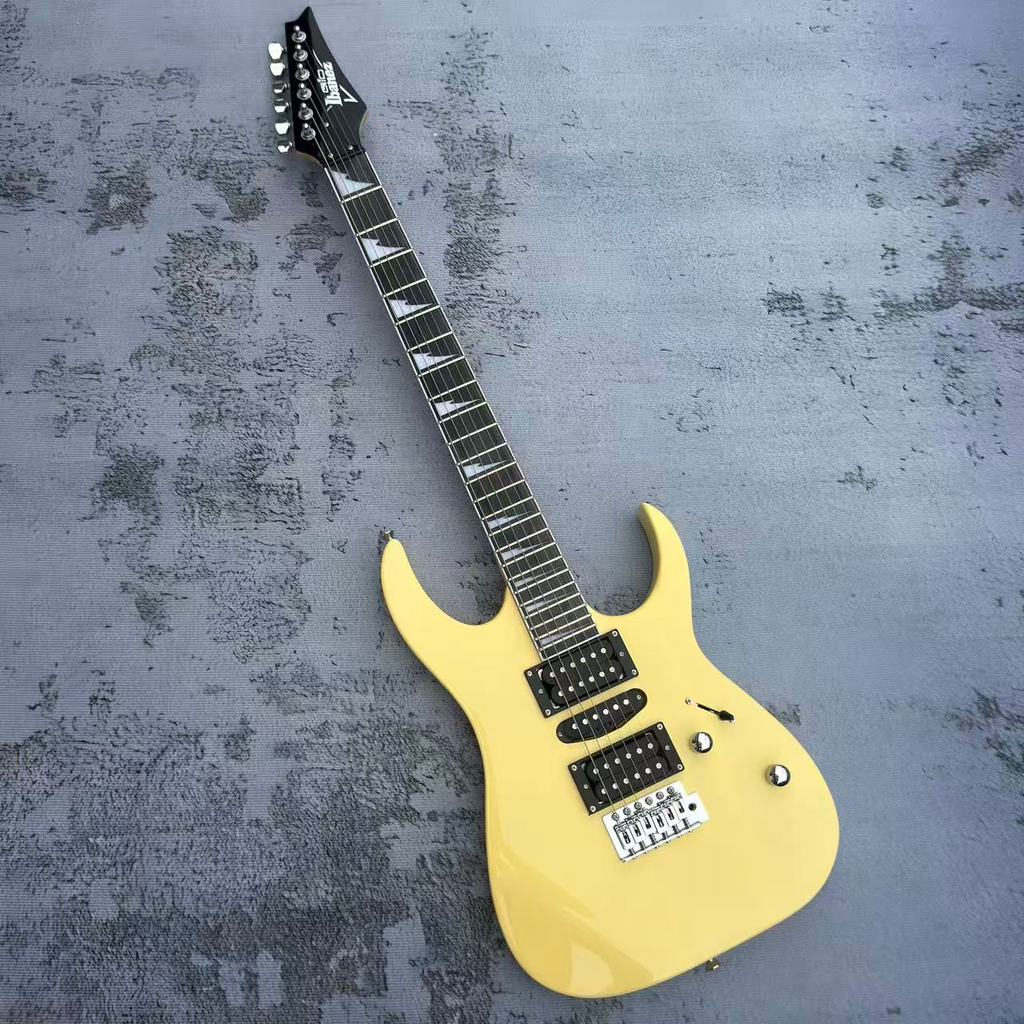 Ibanez RG Gio Series GRG170DX กีตาร์ไฟฟ้าสีเหลืองกีตาร์มืออาชีพ