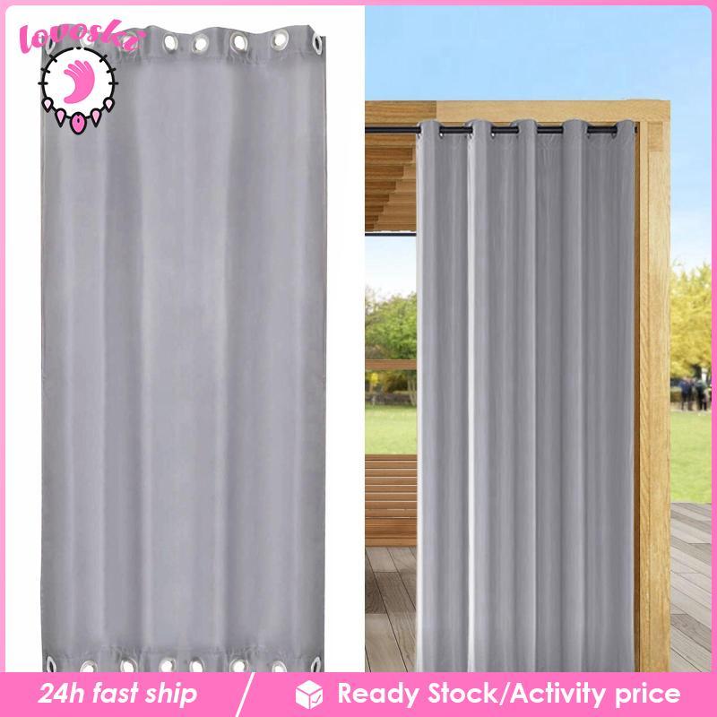[Lovoski] Solid Outdoor Blackout Curtains Modern Window Curtains for Garden ผ้าม่านหนา