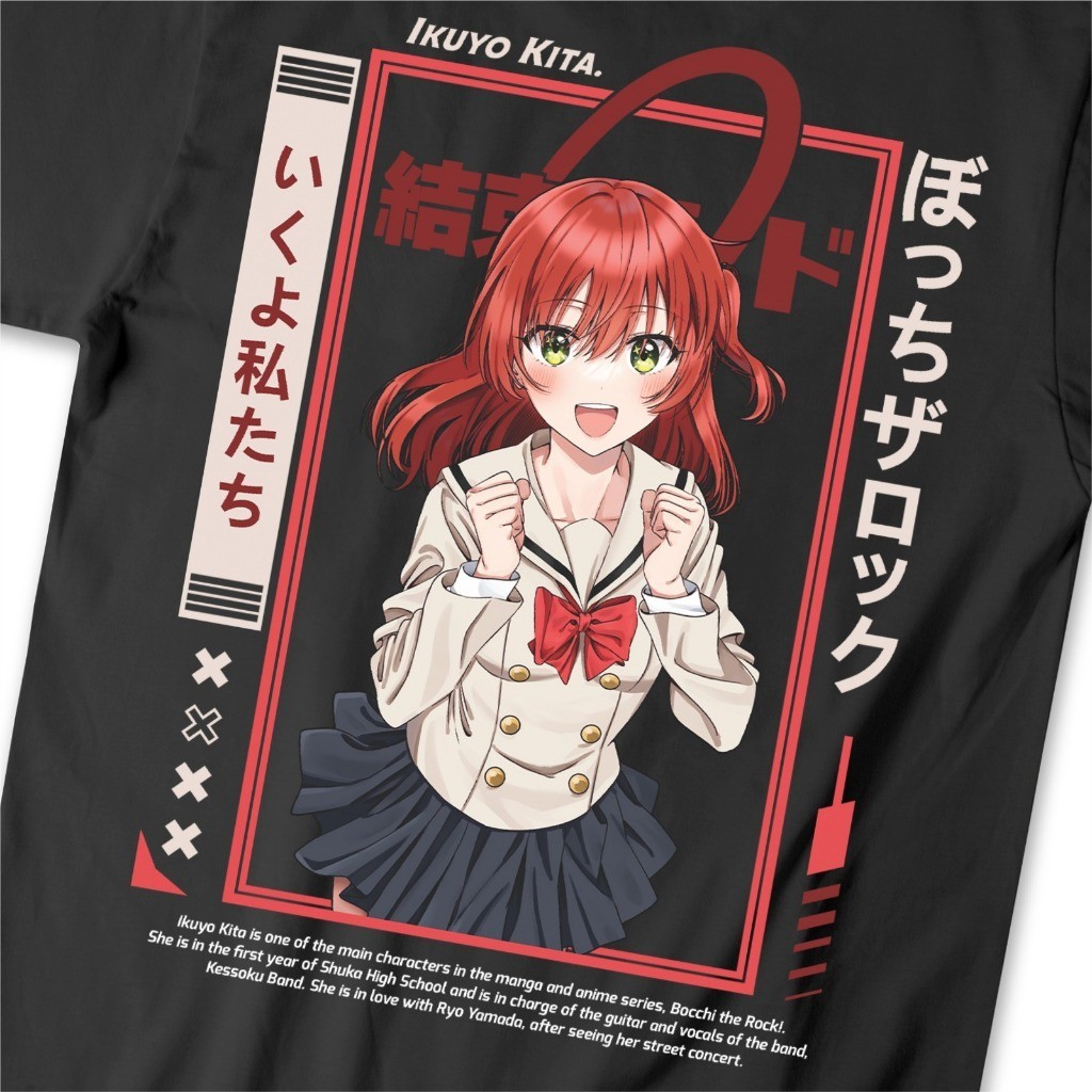 เสื้อยืดอนิเมะ Bocchi The Rock Ikuyo Kita