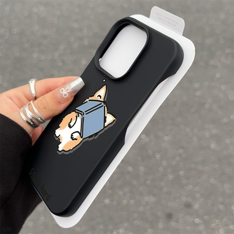 เคสโทรศัพท์ เคสป้องกันโทรศัพท์ อ่านลูกสุนัขเรียบง่ายอินเทรนด์ครึ่งแพ็คเคสนุ่มเหมาะสําหรับ iPhone 17p