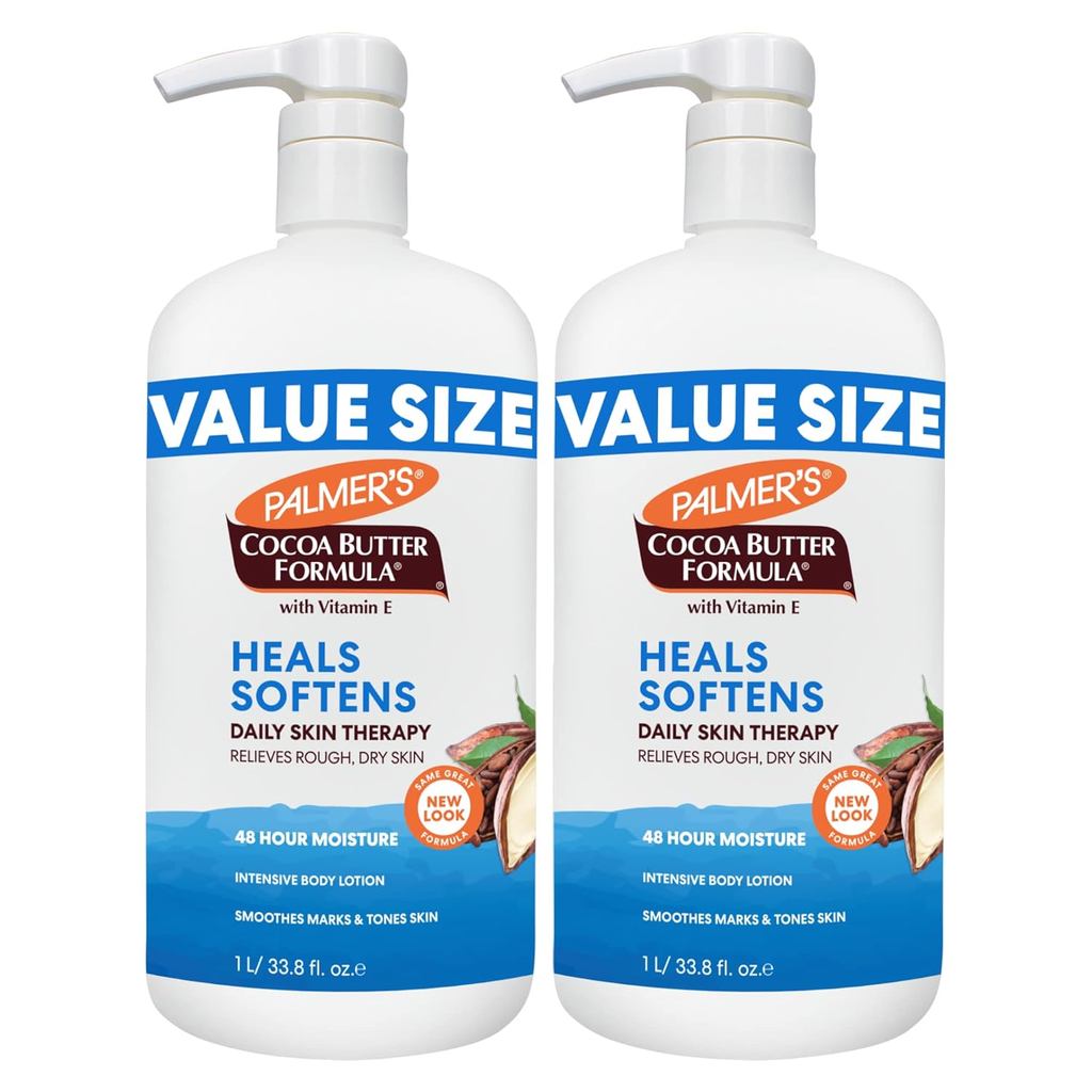PalmersCocoaButterFormulaDailyBodyLotion,PumpBottle,33.8Ounces(Packof2)