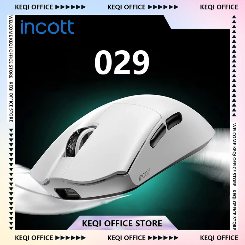 Incott 029 เมาส์ไร้สาย 3 โหมดบลูทูธเกมน้ําหนักเบา Ergonomics ที่กําหนดเอง E-sports เม้าส์ Pc Gamer อ