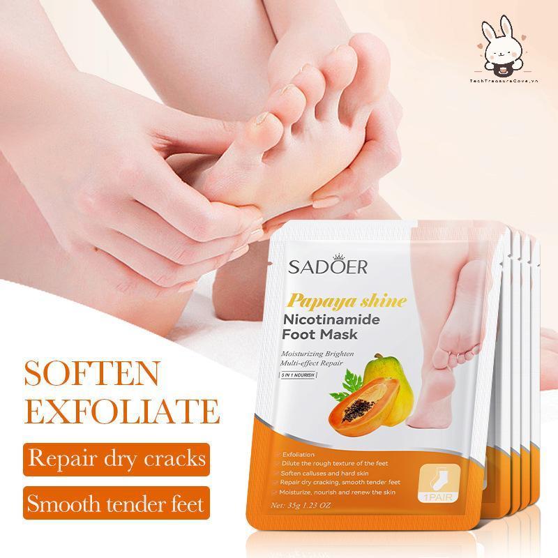 [Teh] 1 คู่ SADER Fruits Foot Mask Moisturizing Foot Peeling Mask Exfoliating For Feet Spa Pedicure 