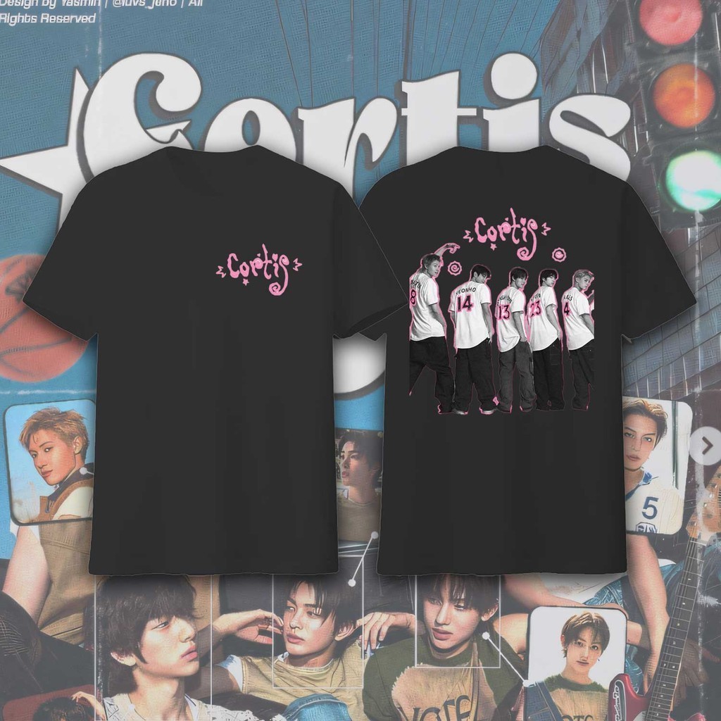 2025 CORTIS คอร์ทิส บอยแบนด์ พิมพ์เสื้อยืดสุภาพสตรีผ้าฝ้ายคุณภาพดีสะดวกสบายไม่ยับของขวัญสำหรับแฟน ๆ