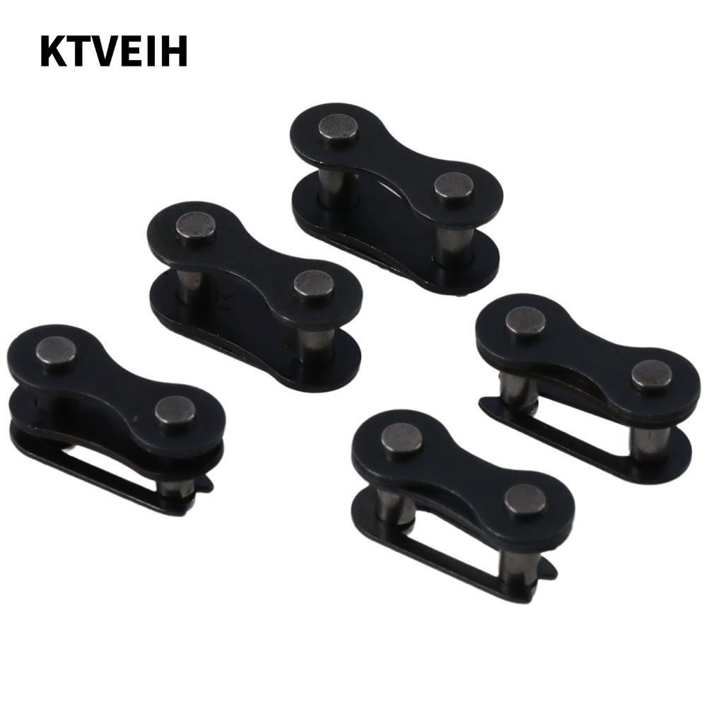 KTVEIH 5 ชิ้น Roller Chain Connecting Links, 20.9 มม.* 10.2 มม.สีดําจักรยานล็อคโซ่เชื่อมต่อ, Heavy D