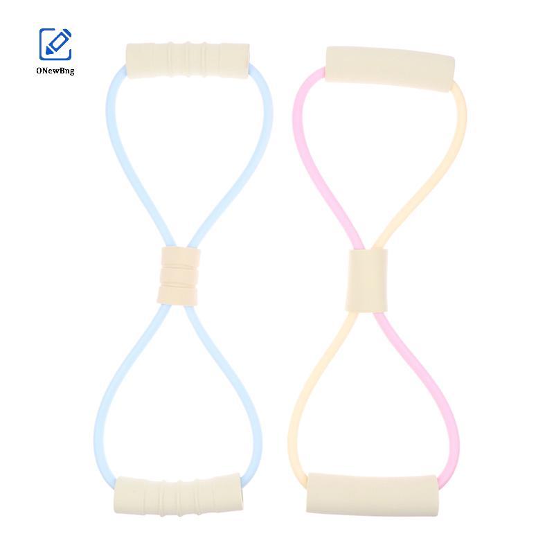 ONew 1 PC 8 รูปร่างเชือกความตึงเครียดโยคะความต้านทาน Band Home Gym Elastic Band TPR ดึงเชือกฟิตเนสไห