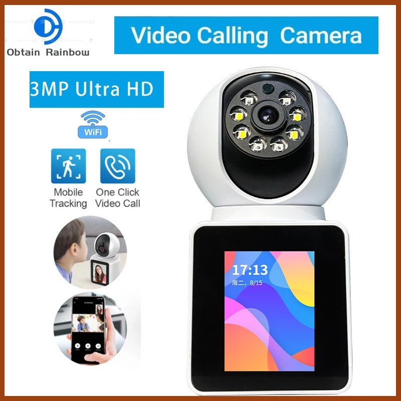 Video Call กล้องอัจฉริยะ Wifi กล้อง Ips หน้าจอ Fhd 3mp One Click Call Ip กล้อง Bidirectional Video C