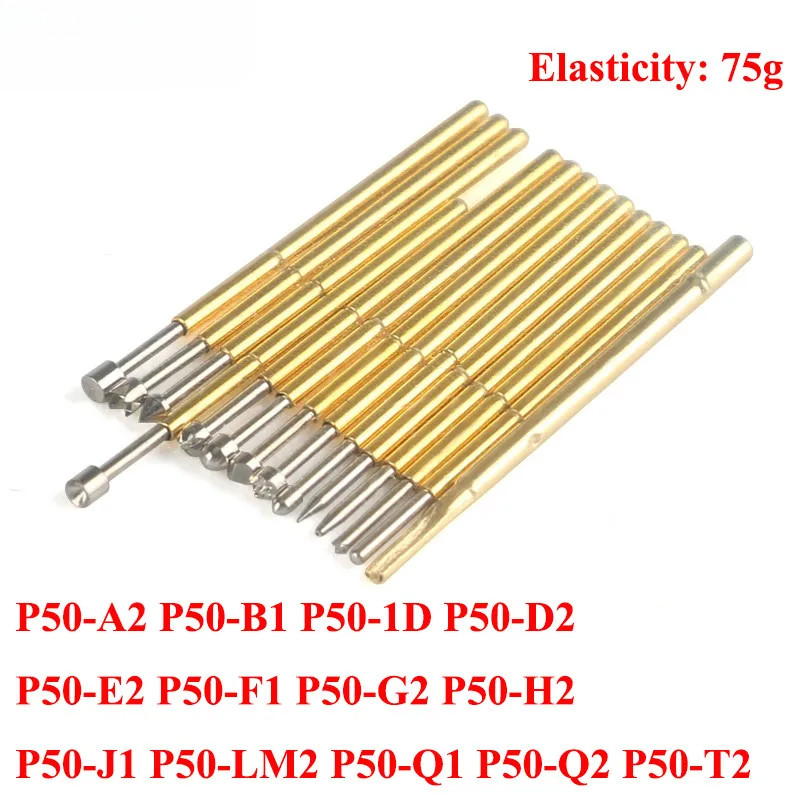 10PCS Test Probe P50-A2 P50-J1 P50-1D P50-D2 P50-E2 P50-F1 P50-G2 P50-H2 P50-LM2 P50-Q2 P50-Q2 P50-Q