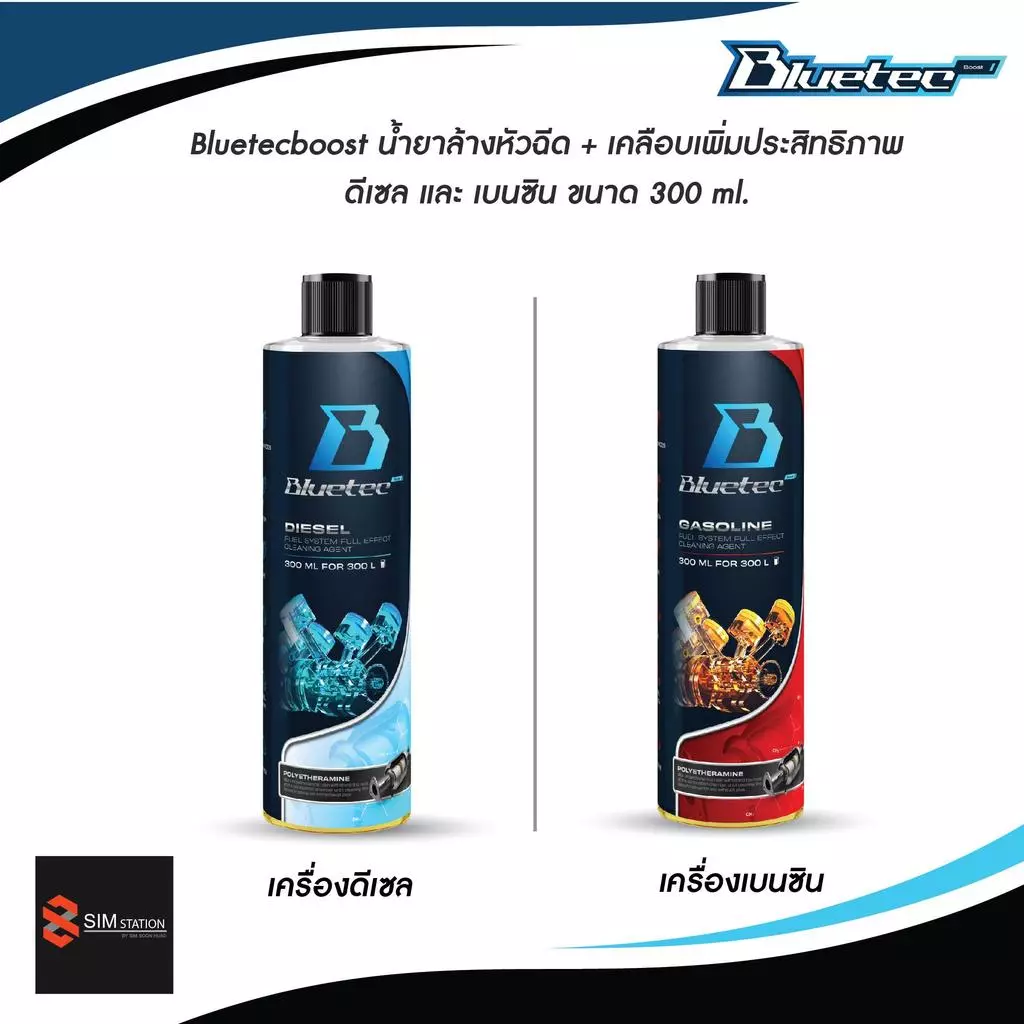 Bluetecboost น้ำยาล้างหัวฉีด ดีเซล/เบนซิน ขนาด 60ml/300ml