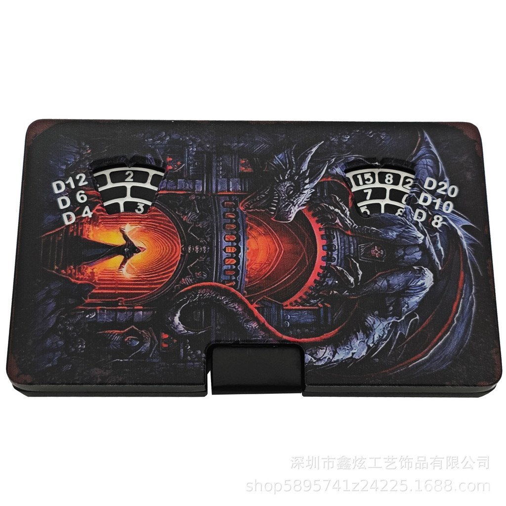 DND Running Group Multi-faceted Box Metal Cthulhu Dice Board Game Dungeons and Dragons 7 Dice 1 Dice