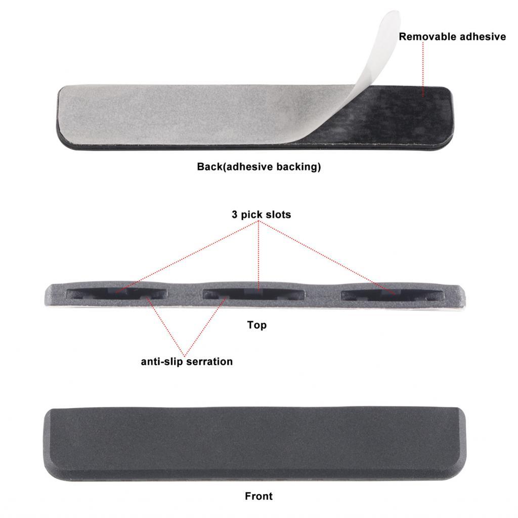 Onlylove1-PH กีตาร์ Pick Holder ยาง Slot Organizer สําหรับ Acoustic Electric Bass Ukulele TPU นุ่มสี